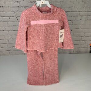 Quagga Set Girl 4 Toddler Ribbon Long Sleeve Knit Top Pocket Pant Party Core Ne